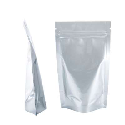 Free Sample Custom Transparent Food Grade Plastic Clear Front Aluminium Foil Pouch With Zipper