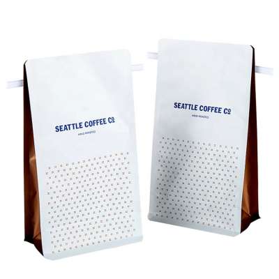 Custom Printed 500g 1kg 2.5kg Stand-up Pouch Coffee Bags Packaging With Flat Bottom