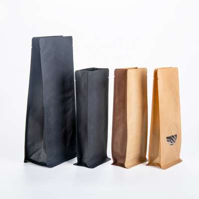 High quality no printing heat sealed grains nylon food packaging bags with window